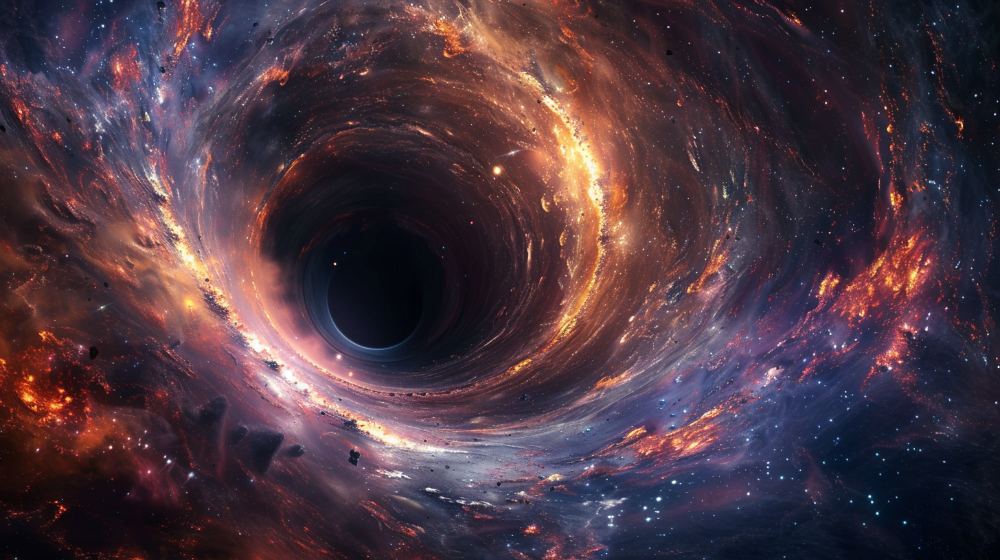 A rendition of a black hole